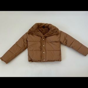 Express faux fur puffer